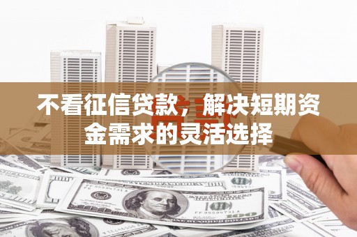 士林不看征信贷款，解决短期资金需求的灵活选择