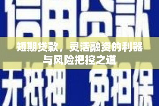 荣县短期贷款，灵活融资的利器与风险把控之道