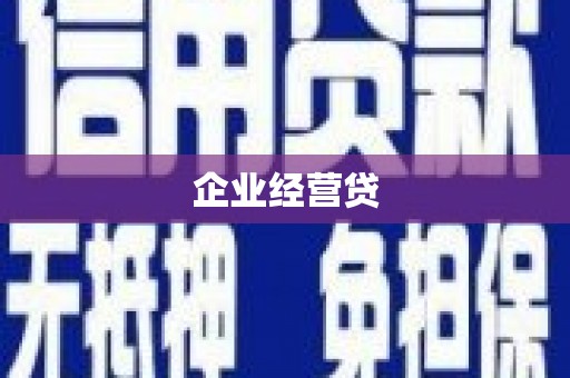 里港企业经营贷