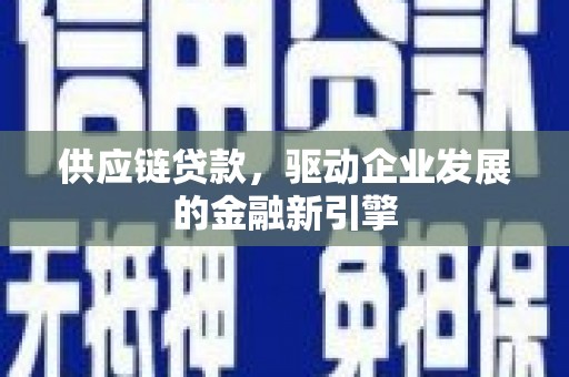 鄢陵供应链贷款，驱动企业发展的金融新引擎