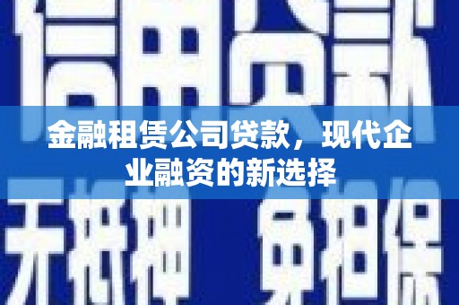 宜黄金融租赁公司贷款，现代企业融资的新选择