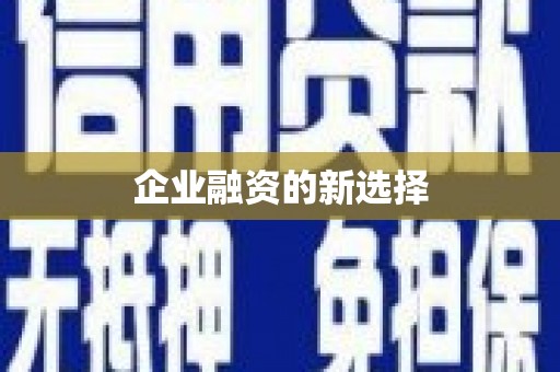 临河企业融资的新选择