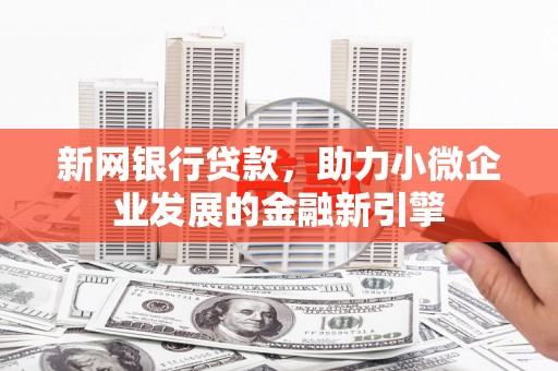 丰原新网银行贷款，助力小微企业发展的金融新引擎