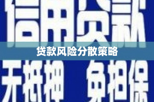 牧野贷款风险分散策略