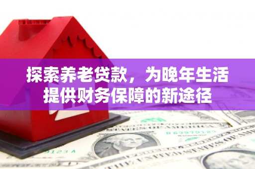 茂林探索养老贷款，为晚年生活提供财务保障的新途径