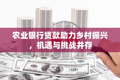 沙鹿农业银行贷款助力乡村振兴，机遇与挑战并存